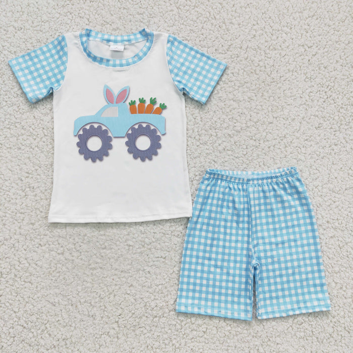 (Promotion)Boys Easter truck outfits   BSSO0091