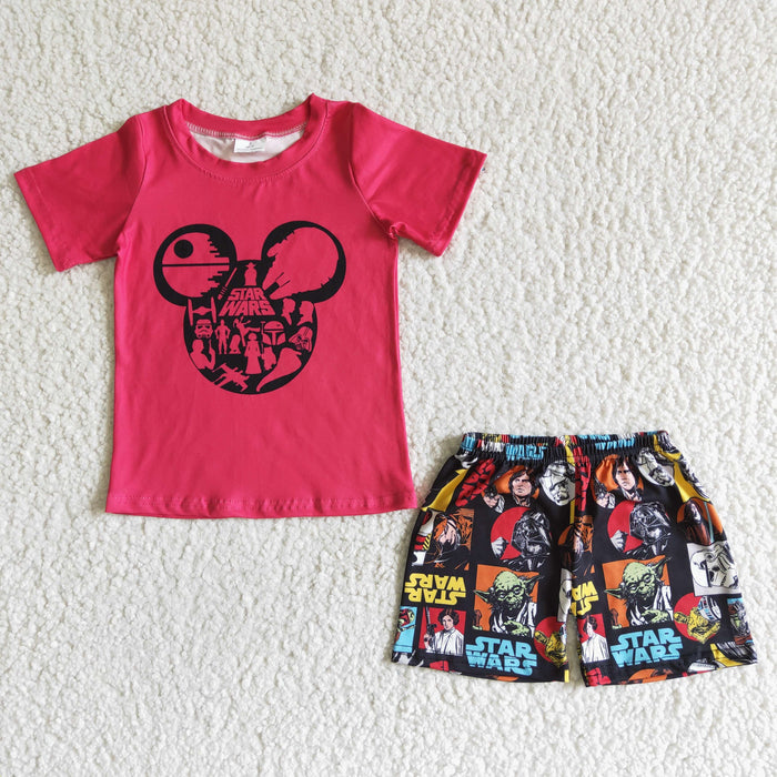 (Promotion)BSSO0040 Cartoon Sta* War* Boys Summer Outfits
