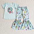 (Promotion)Dr.Reading Short sleeve bell bottom pants outfits  B3-25