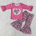 (Promotion)Long sleeve bell bottom pants Valentines outfits