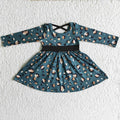 (Promotion)Long sleeve knee length dress6 A1-3