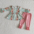 (Promotion)Long sleeve ruffles bunny legging pants outfits   6 B10-36