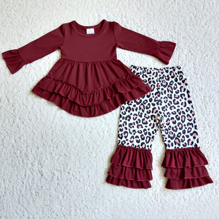 (Promotion)Long sleeve ruffles pants outfits   6 B4-38