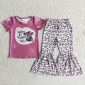 (Promotion)Short sleeve bell bottom pants outfits   C3-24
