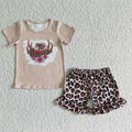 (Promotion)Short sleeve ruffles shorts summer outfits GSD0047