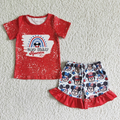 (Promotion)Short sleeve ruffles shorts summer outfits GSSO0065