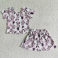(Promotion)Short sleeve top and skirt summer outfits  GSD0039