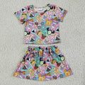 (Promotion)Short sleeve top and skirt summer outfits  GSD0073