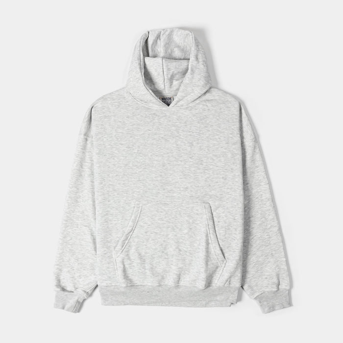Pullover Fleece Mens Hoodie (Light Grey)