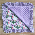 Purple flower print blanket  BL0002