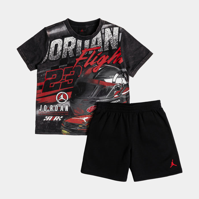 Raceway Short Infant Toddler Set (Black)