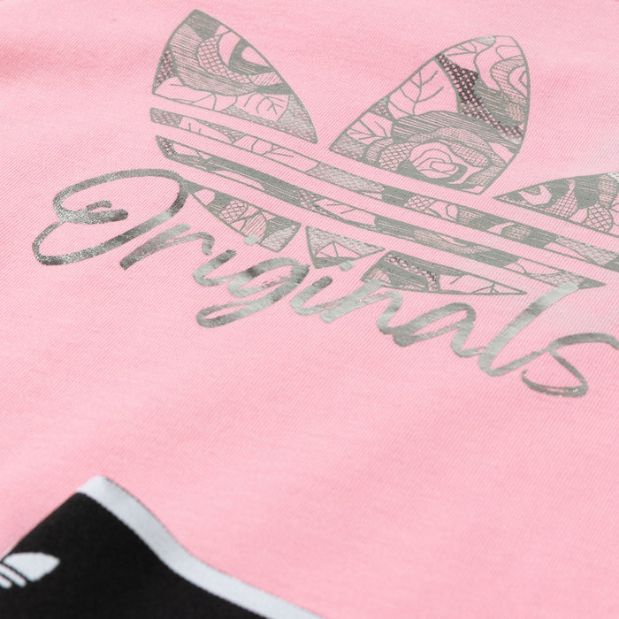 Raglan Tee Bubble Skort Infant Toddler Set (Pink/Black)
