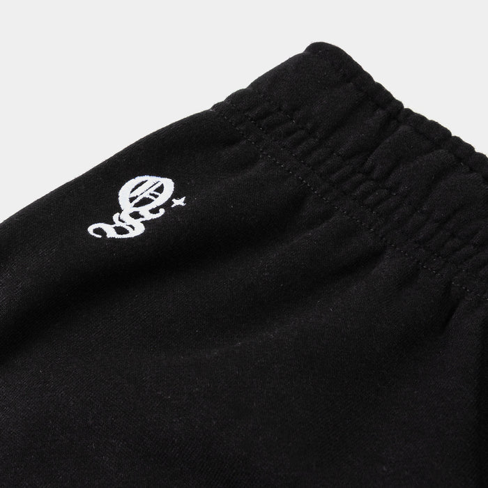 Rhinestone Crosses Womens Sweatpants (Black/Black)