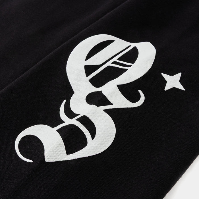 Rhinestone Mens Sweatpants (Black/White)