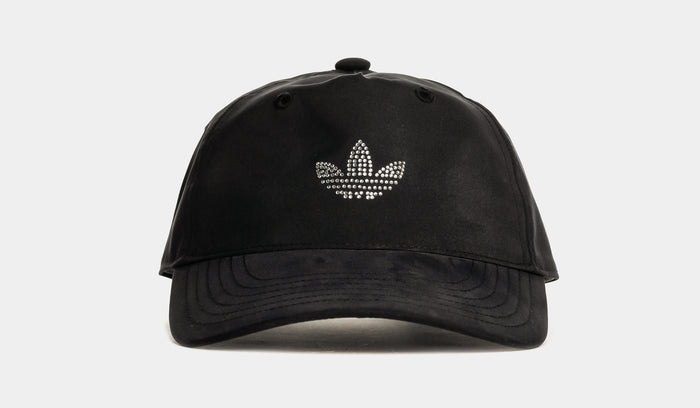 Rhinestone Trefoil Baseball Cap Womens Hat (Black/Multicolor)