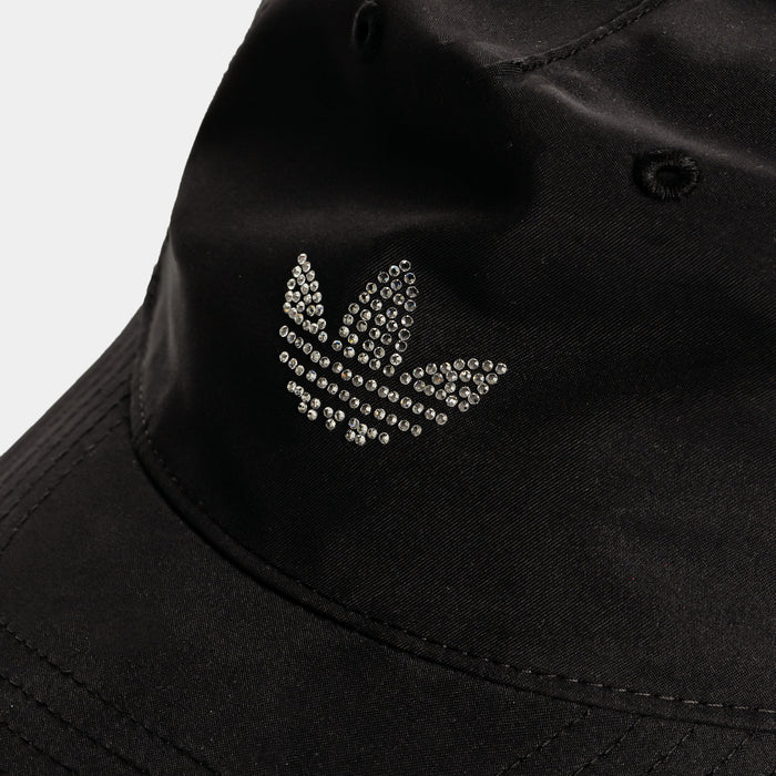 Rhinestone Trefoil Baseball Cap Womens Hat (Black/Multicolor)