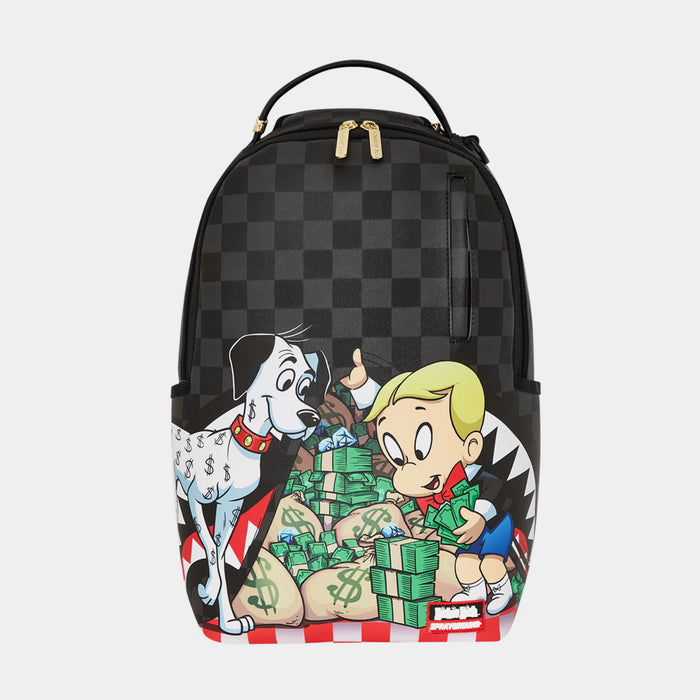 Richie Rich And Dog Money Reveal DLXSV Mens Backpack (Black/Green)