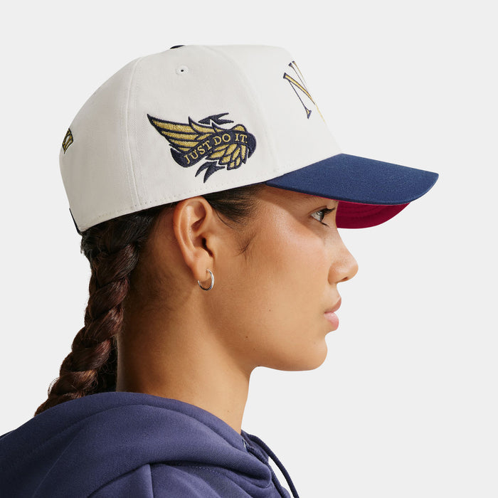 Rise Structured A Frame Mens Hat (Sail/Midnight Navy/Team Crimson)