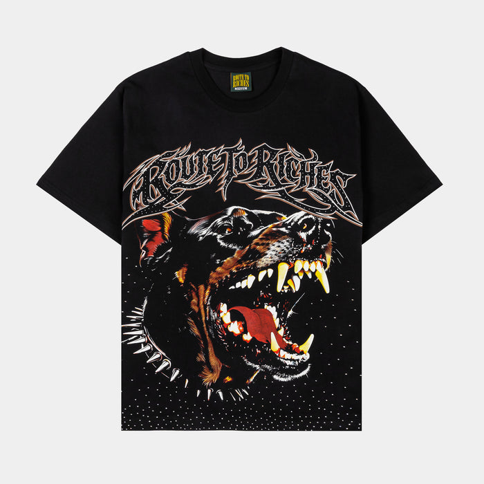 Rottweiler Mens Short Sleeve Shirt (Black/White)