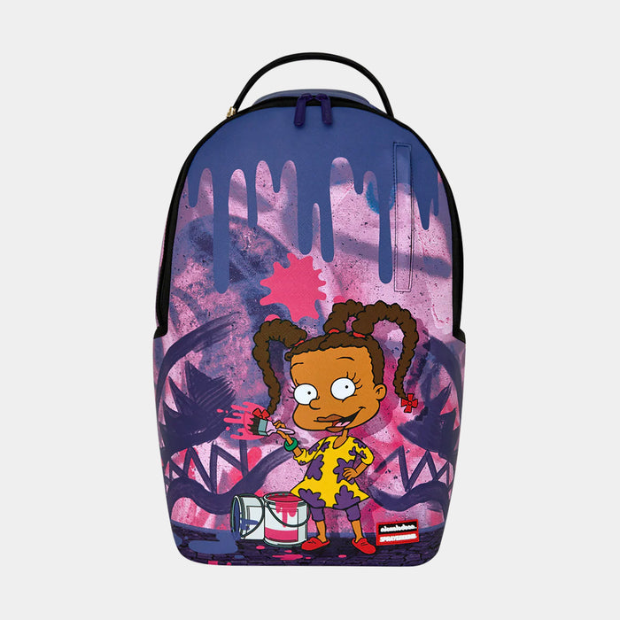 Rugrats Susie Painting Shark Mens Backpack (Purple/Pink)