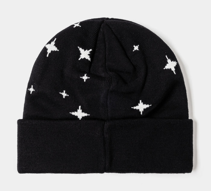 Saint Beanie Mens Hat (Black/White)