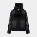 Saint Washed Pullover Mens Hoodie (Black/Grey)