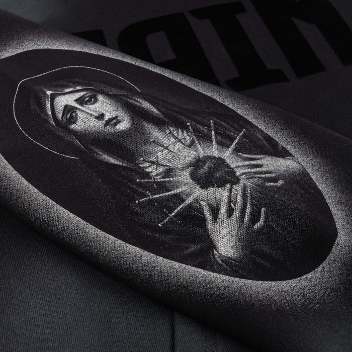 Saint Washed Pullover Mens Hoodie (Black/Grey)