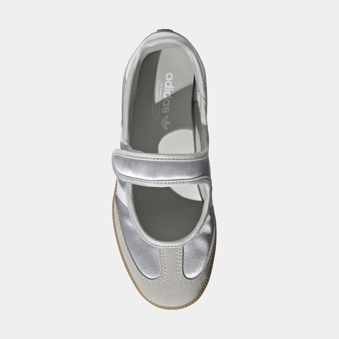 Samba Jane Grade School Lifestyle Shoes (Silver Metallic/Cloud White/Gum)