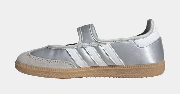 Samba Jane Grade School Lifestyle Shoes (Silver Metallic/Cloud White/Gum)