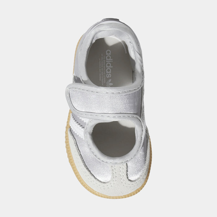 Samba Jane Infant Toddler Lifestyle Shoes (Silver Metallic/Cloud White/Gum)