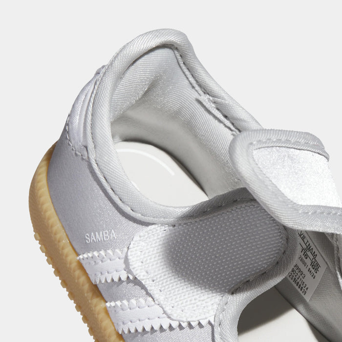 Samba Jane Infant Toddler Lifestyle Shoes (Silver Metallic/Cloud White/Gum)