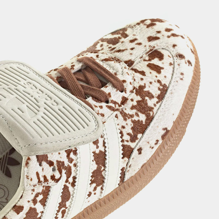 Samba LT Cow Print Womens Lifestyle Shoes (Off White/Lucid Pink/Gum Four)