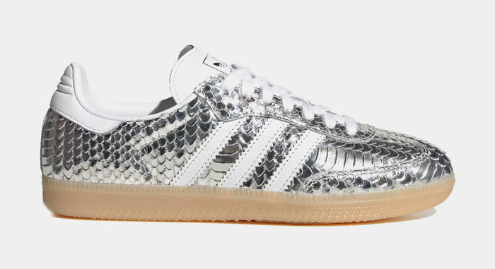 Samba OG Croc Skin Womens Lifestyle Shoes (Silver Metallic/Cloud White/Gum)
