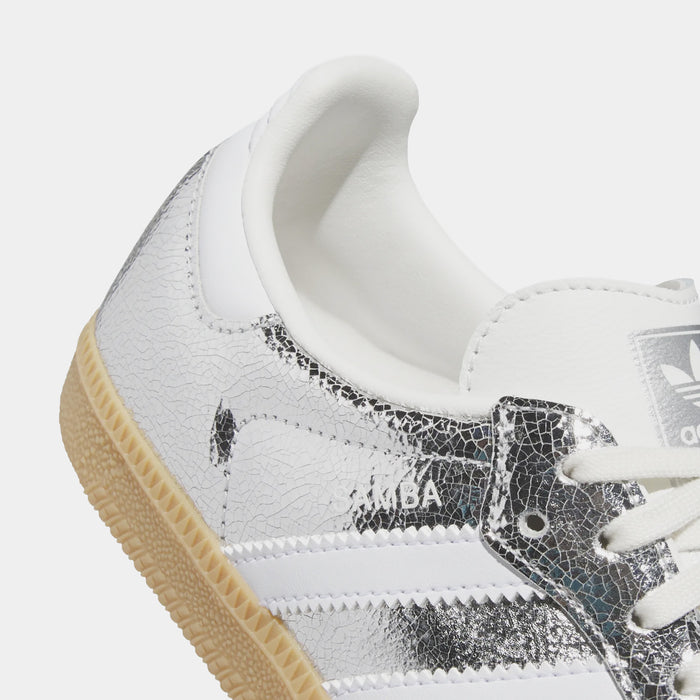 Samba OG Grade School Lifestyle Shoes (Silver Metallic/Cloud White/Core White)