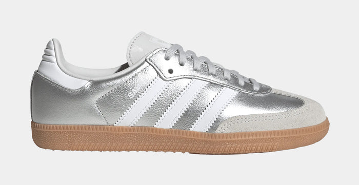 Samba OG Grade School Lifestyle Shoes (Silver Metallic/Cloud White/Gum)
