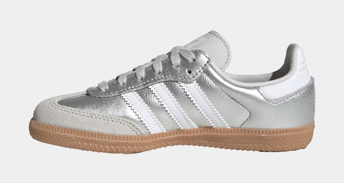 Samba OG Preschool Lifestyle Shoes (Silver Metallic/Cloud White/Gum)