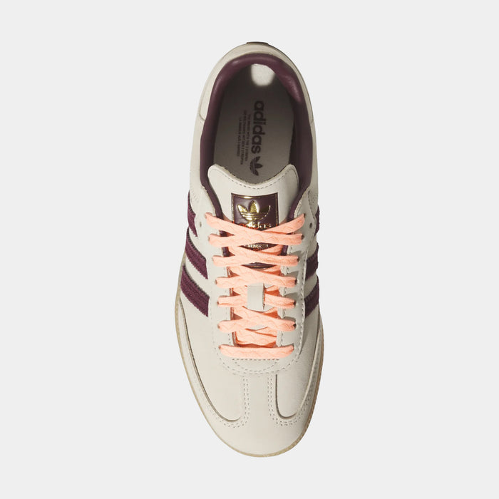 Samba OG Womens Lifestyle Shoes (Wonder White/Maroon/Frozen Turbo)