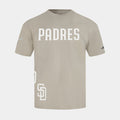 San Diego Padres All Pro Wordmark Mens Short Sleeve Shirt (Grey/White)