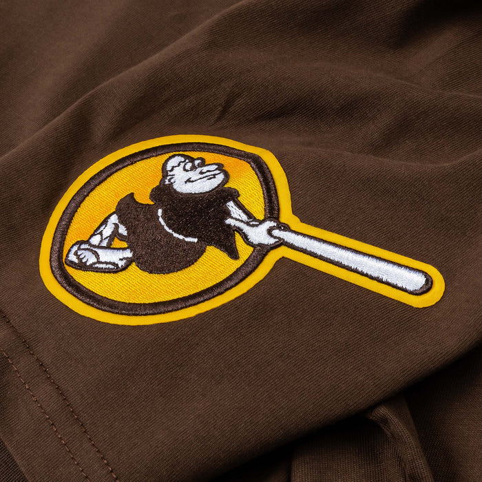 San Diego Padres Living Large Drop Shoulder Mens Short Sleeve Shirt (Brown/Yellow)