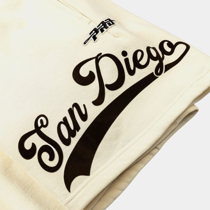 San Diego Padres Living Large Fleece Mens Shorts (Beige/Brown)