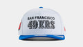 San Francisco 49ers 950AF Curve Snapback Mens Hat (White/Blue)