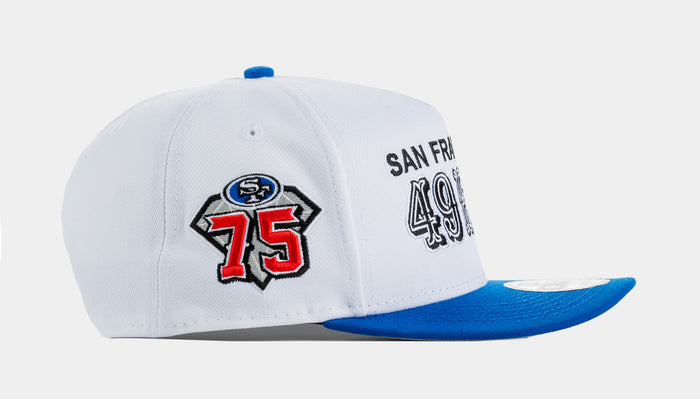 San Francisco 49ers 950AF Curve Snapback Mens Hat (White/Blue)