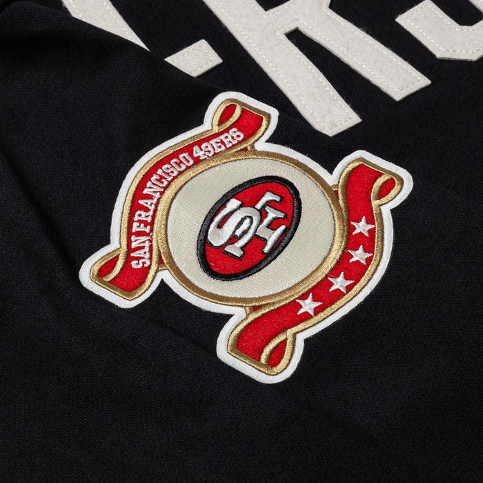 San Francisco 49ers Original Fleece Pullover Mens Hoodie (Black/White)