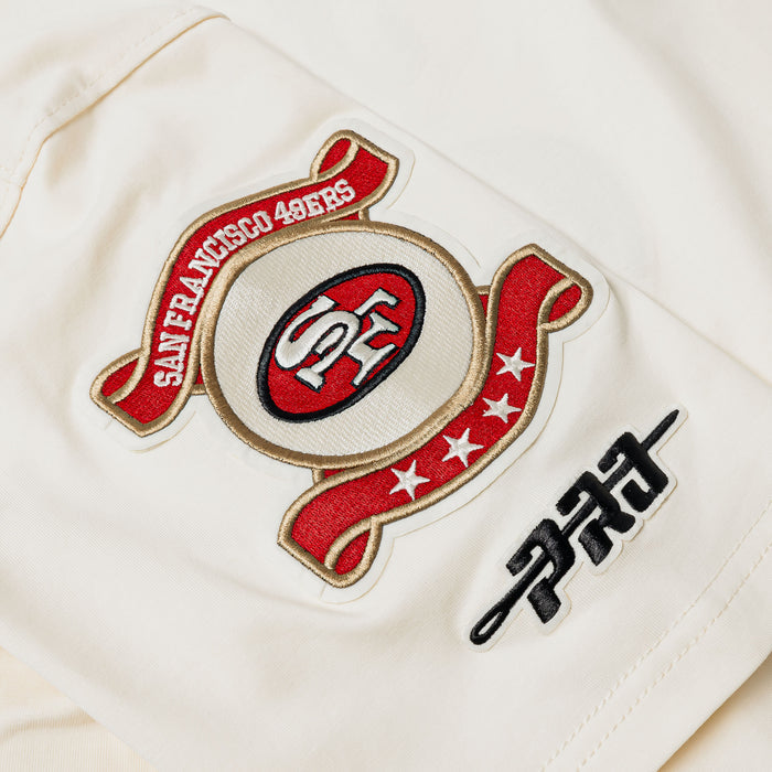 San Francisco 49ers Original Ringer Mens Short Sleeve Shirt (Beige/Black)