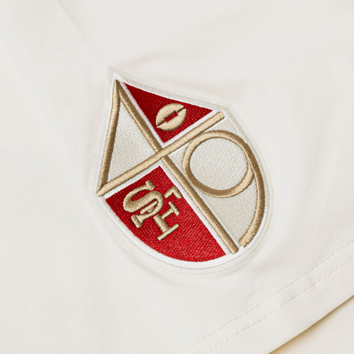 San Francisco 49ers Original Ringer Mens Short Sleeve Shirt (Beige/Black)