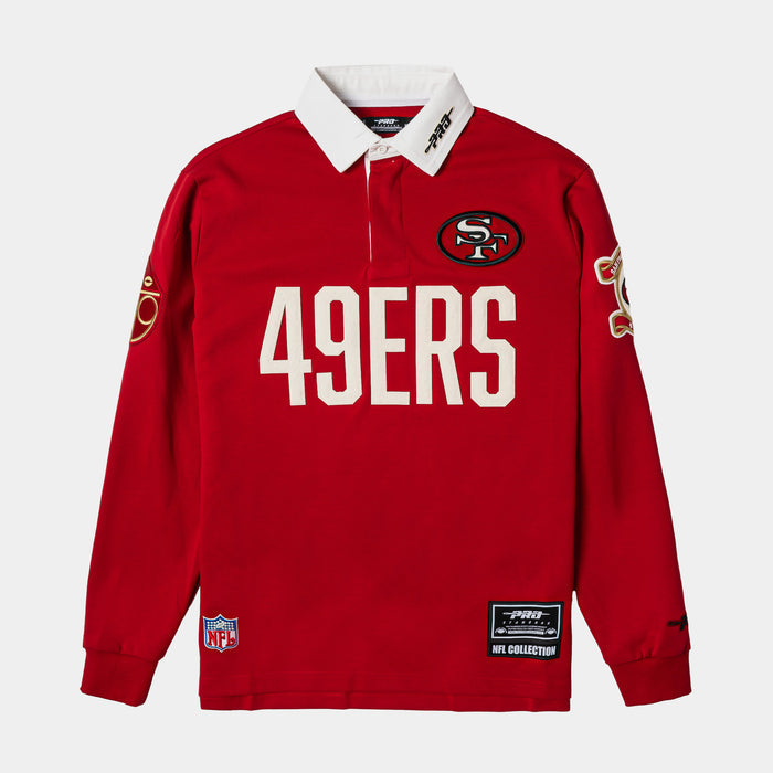 San Francisco 49ers Original Rugby Mens Long Sleeve Shirt (Red/White)