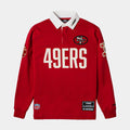 San Francisco 49ers Original Rugby Mens Long Sleeve Shirt (Red/White)