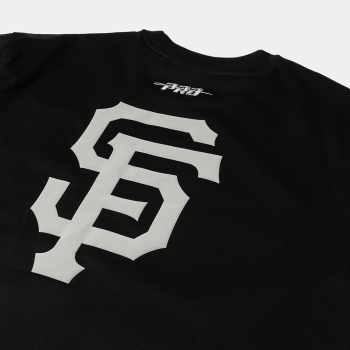 San Francisco Giants Street Team Drop Shoulder Mens Short Sleeve Shirt (Black/Gray)