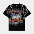 San Francisco Premium Mens Short Sleeve Shirt (Black/Orange)