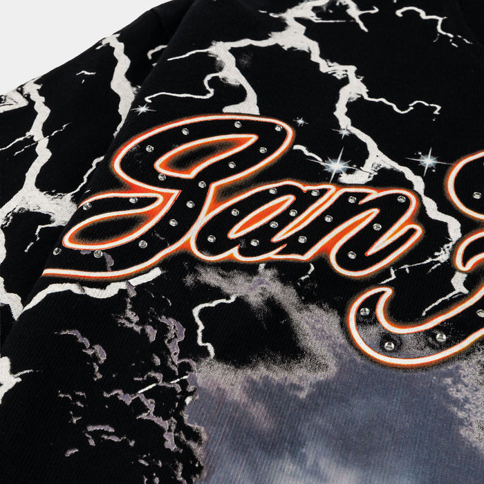 San Francisco Premium Mens Short Sleeve Shirt (Black/Orange)